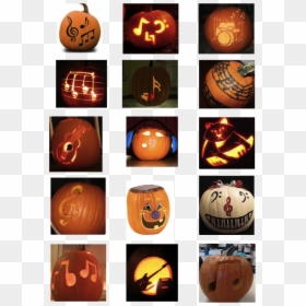 Rock And Roll Pumpkin, HD Png Download - carved pumpkin png