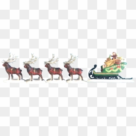 Elk, HD Png Download - christmas sleigh png