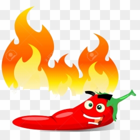 Chili Pepper Cartoon, HD Png Download - flame art png