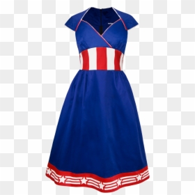 Captain America Vintage Dress, HD Png Download - ms marvel png