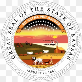 Seal Of Kansas, HD Png Download - kansas outline png