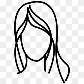 Hair Clip Art Black And White, HD Png Download - black outline png