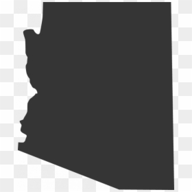 Black Arizona State Outline, HD Png Download - arizona state outline png