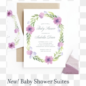 Baby Shower, HD Png Download - peony outline png
