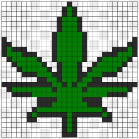 Minecraft Weed Pixel Art, HD Png Download - thug life weed png