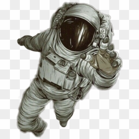 Astronaut In Space Drawing, HD Png Download - astronaut png