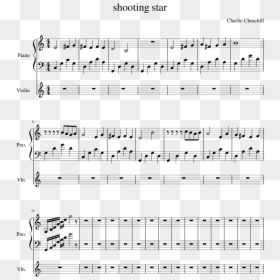 Shooting Stars Violin Sheet Music, HD Png Download - shooting star png