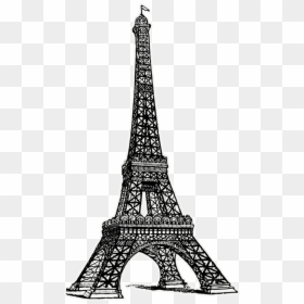 Line Drawings Of Eiffel Tower, HD Png Download - eiffel tower png