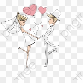 Bride And Groom Stick Figure, HD Png Download - stick figure png