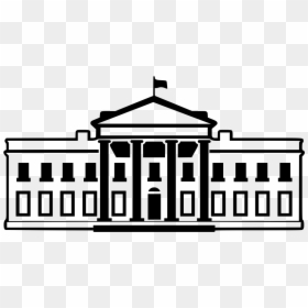White House Clipart Black And White, HD Png Download - white png