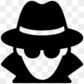 Spy Clipart Black And White, HD Png Download - fedora png