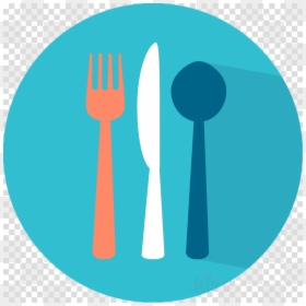 Circle Food Icon Png, Transparent Png - fork png