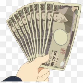 Anime Hand With Money, HD Png Download - cash png