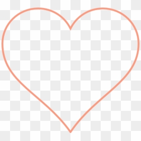 Gold Heart Outline Png, Transparent Png - peach png