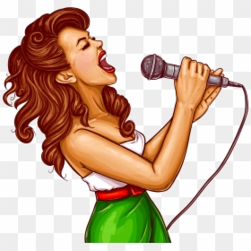 Woman Singing Pop Art, HD Png Download - woman png