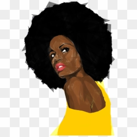 Black Woman Afro Png, Transparent Png - woman png