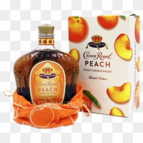 Crown Royal Peach Whiskey, HD Png Download - peach png