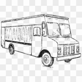 Food Truck Drawn, HD Png Download - truck png