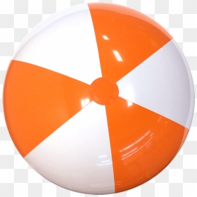 Orange And White Beach Ball, HD Png Download - beach ball png