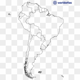 South America Map White, HD Png Download - map png