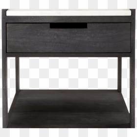 Black Nightstand White Top, HD Png Download - desk png