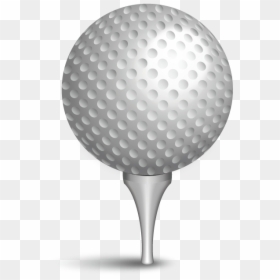 Golf Ball On Tee Clipart, HD Png Download - golf ball png