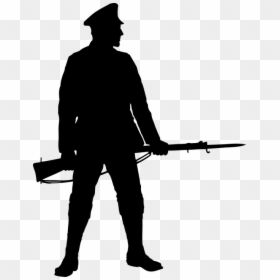 Silhouette Of A Soldier Ww1, HD Png Download - soldier png