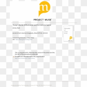 Project Muse, HD Png Download - american border png