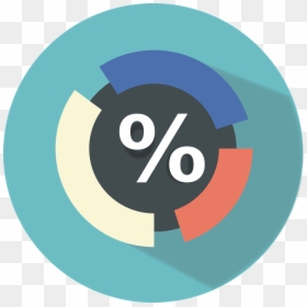Percentage Flat Icon, HD Png Download - financial icon png