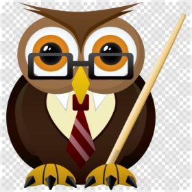 School Transparent Image Clipart - Cartoon Animal Teacher Png, Png Download - owl icon png