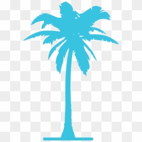 Blue Palm Tree Png, Transparent Png - palm trees clipart png