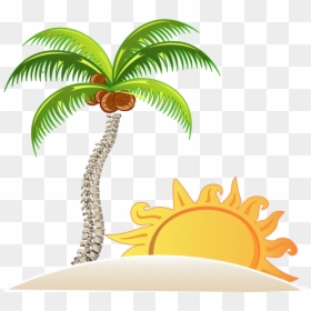 House In The Beach Png, Transparent Png - palm trees clipart png
