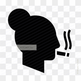Smoking Woman Icon, HD Png Download - cigarrete png