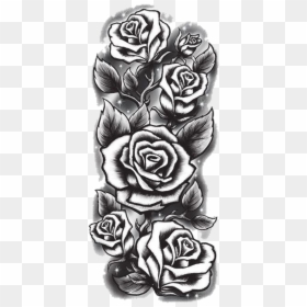 Black And White Rose Tattoo Drawings, HD Png Download - tumblr drawings png