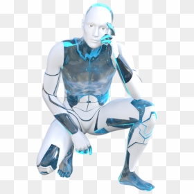 Robot Crouching, HD Png Download - android robot png