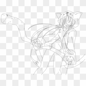 Lineart Girl, HD Png Download - lineart png