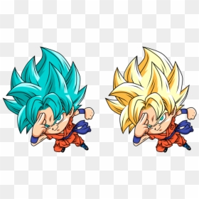 Goku Chibi Ssj Blue, HD Png Download - goku ssj blue png