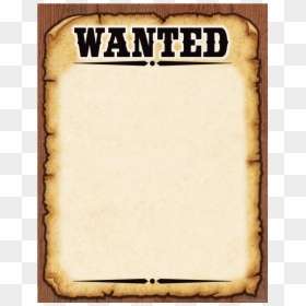 Blank Western Wanted Poster, HD Png Download - wanted sign png