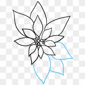 Line Art, HD Png Download - poinsettias png