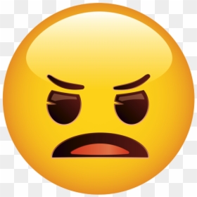 Lambendo Os Beiços, HD Png Download - mad face emoji png