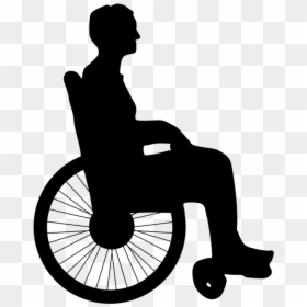 Silhouette Of Man In Wheelchair, HD Png Download - hookah silhouette png