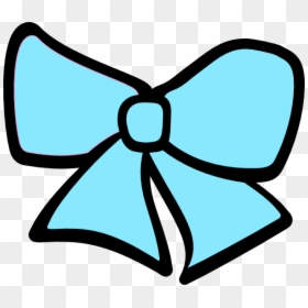 Blue Hair Bow Clipart, HD Png Download - bowing png