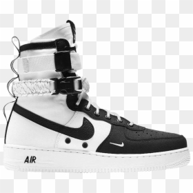 Nike Sf Air Force 1 Black And White, HD Png Download - airforce png