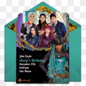 Descendants 2 Birthday Party Ideas, HD Png Download - disney descendants png