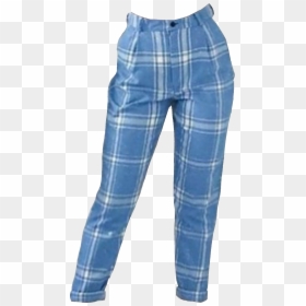 Blue Plaid Pants Png, Transparent Png - peg leg png