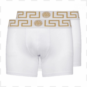 White And Gold Versace Boxers, HD Png Download - versace border png