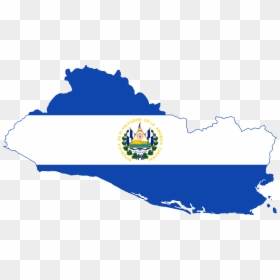 El Salvador Map Flag, HD Png Download - bandera el salvador png