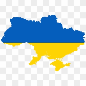 Ukraine Map Flag, HD Png Download - ukraine flag png