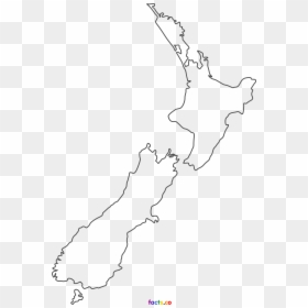 Map Of New Zealand Outline, HD Png Download - world outline png