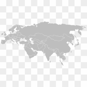 Eurasia Blank Map, HD Png Download - world outline png